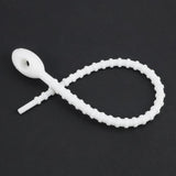 10Pcs Silicone Clasps Reusable Cable Ties Crafts Fasten Keychain Bag Bundle