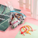 10Pcs Silicone Clasps Reusable Cable Ties Crafts Fasten Keychain Bag Bundle