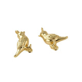 4pcs 9x13mm Copper Plated Double Hanging Bird DIY Jewelry