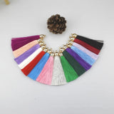 10pcs 80mm Silky Fringe Tassel Caps DIY Accessories Jewelry Garment Craft