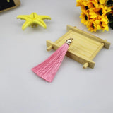 10pcs 80mm Silky Fringe Tassel Caps DIY Accessories Jewelry Garment Craft