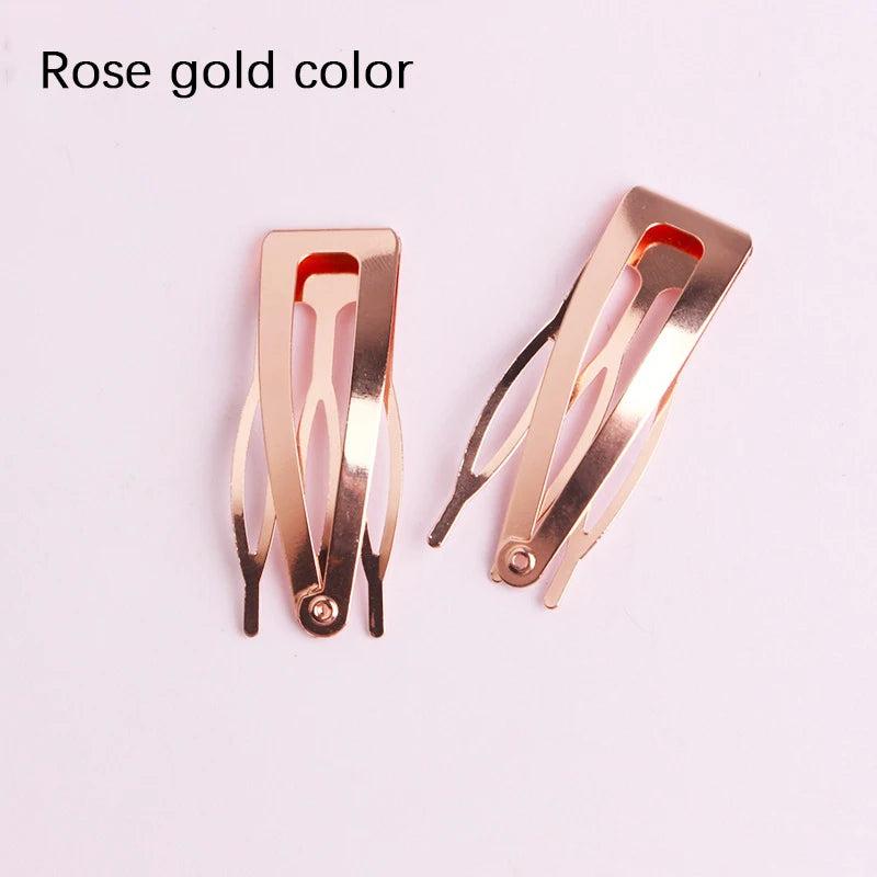 10pcs Metal Snap Hair Clips Hairpins Base Hairwear Jewelry Making Salon Tool