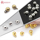 200PCS Antique Zinc Alloy 4MM Round Ball Charms Chains End Beads
