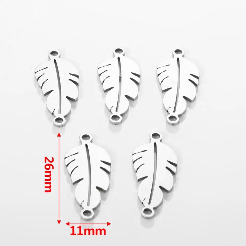 10pcs Love Heart Stainless Steel Pendant Charms Left Dog Paw Pendants