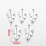 10pcs Love Heart Stainless Steel Pendant Charms Left Dog Paw Pendants