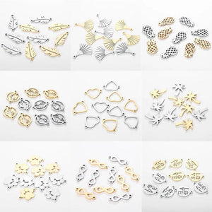 10pcs Love Heart Stainless Steel Pendant Charms Left Dog Paw Pendants