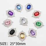 10pcs 25 * 30MM Diamond Flat Bottom Rhinestone Decoration DIY Accessories