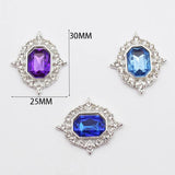 10pcs 25 * 30MM Diamond Flat Bottom Rhinestone Decoration DIY Accessories