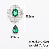 5Pcs Silver Flat Bottom Rhinestone Alloy Wedding Jewelry Decoration