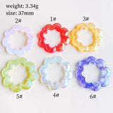 Acrylic Flower Loop Pendant Earring Charms DIY 8pcs