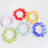 Acrylic Flower Loop Pendant Earring Charms DIY 8pcs