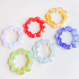 Acrylic Flower Loop Pendant Earring Charms DIY 8pcs