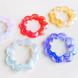Acrylic Flower Loop Pendant Earring Charms DIY 8pcs