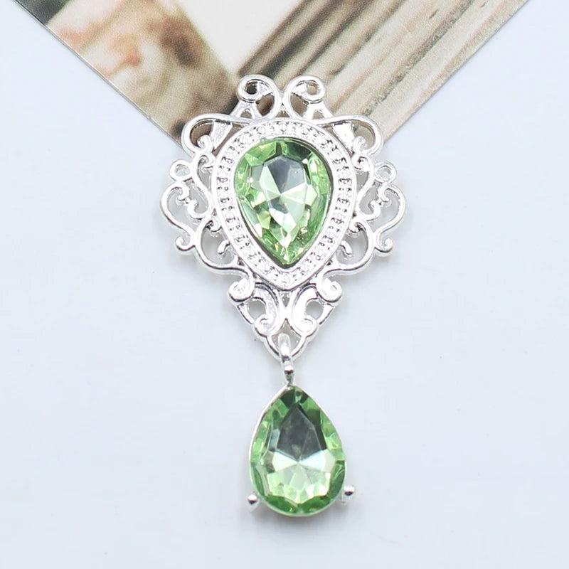 10Pcs Rhinestone Flat Brooch Wedding Decoration DIY