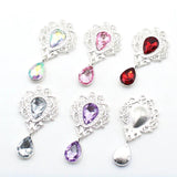 10Pcs Rhinestone Flat Brooch Wedding Decoration DIY