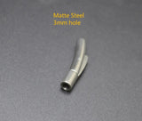 2pcs Stnls Steel Bayonet Clasp 2-8mm Hole PushLock Lace Buckle Leather Cord
