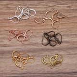 20pcs/lot Silver Copper Wire Earring Hooks Clasp For DIY Jewelry