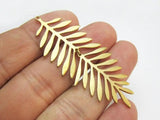6pcs Brass Leaf Charm Dangle Earring Accessories 31.6x25x1mm