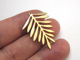 6pcs Brass Leaf Charm Dangle Earring Accessories 31.6x25x1mm