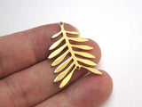 6pcs Brass Leaf Charm Dangle Earring Accessories 31.6x25x1mm