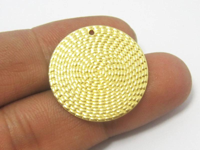 20pcs Brass Round Charms 25mm Earring Accessories Brass Findings Jewelry R564