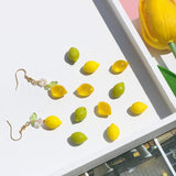 4PCS Lemon Shape Glass Beads for Jewelry Making Diy Earrings Bracelet
