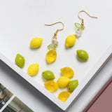 4PCS Lemon Shape Glass Beads for Jewelry Making Diy Earrings Bracelet