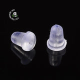 500pc Clear Ear Nut Earrings DIY Jewelry Plastic Earring Back 5x5x4mm F60