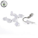 500pc Clear Ear Nut Earrings DIY Jewelry Plastic Earring Back 5x5x4mm F60