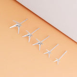 5 Pairs S925 Sterling Silver Earring Holder for Jewelry Making