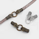 Snake Head Crimp Caps for 10mm Leather Cord Jewelry Making