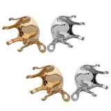 100pcs Copper Silver Claw Setting Base Clasps 5-12mm DIY Pendant F