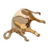 100pcs Copper Silver Claw Setting Base Clasps 5-12mm DIY Pendant F