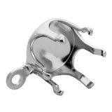 100pcs Copper Silver Claw Setting Base Clasps 5-12mm DIY Pendant F