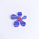 Acrylic Resin Flower Eardrop Pendant Charms 8pcs