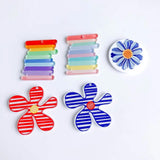 Acrylic Resin Flower Eardrop Pendant Charms 8pcs