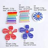 Acrylic Resin Flower Eardrop Pendant Charms 8pcs