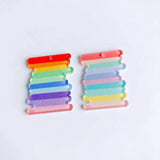 Acrylic Resin Flower Eardrop Pendant Charms 8pcs