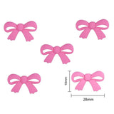 20Pcs 28x18mm Bows Flat Back Resin Cabochons for Jewelry Making DIY