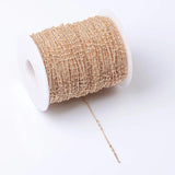 5M KC Plated Necklace Chain Raw Brass Metal Beads Chains for DIY Jewelry Making
