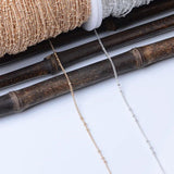 5M KC Plated Necklace Chain Raw Brass Metal Beads Chains for DIY Jewelry Making