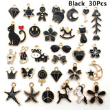 30/50pcs Enamel Charms Animals Flower DIY Neacklace Bracelet Jewelry Making