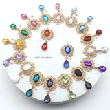 Alloy Rhinestones Pendant Brooch 10Pcs/Lot 25*45mm for Party Holiday