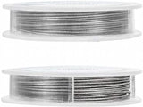 33FT 0.03in LightGrey Bead String Wire Nylon Coated Stainless Steel