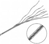 33FT 0.03in LightGrey Bead String Wire Nylon Coated Stainless Steel