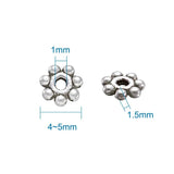 500pcs Tibetan Silver Daisy Spacer Beads for Jewelry Making