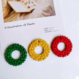 Circular Weave Acrylic Pendant Earrings DIY Jewelry Finding 10pcs