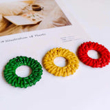 Circular Weave Acrylic Pendant Earrings DIY Jewelry Finding 10pcs