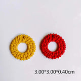 Circular Weave Acrylic Pendant Earrings DIY Jewelry Finding 10pcs