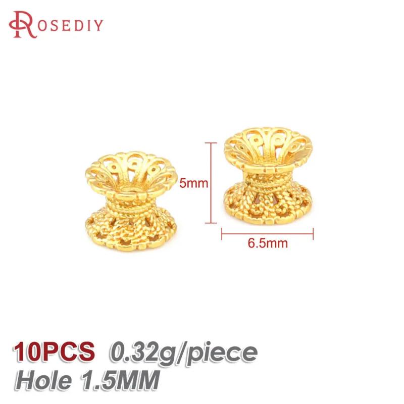 Matte Brass Double Side Beads Caps Spacer Beads Jewelry Making Supplies